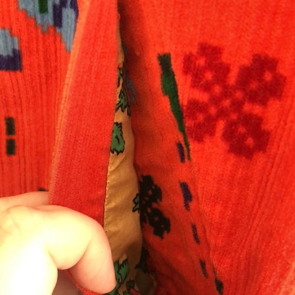 Elevenses Anthropologie Coming Up Roses Corduroy Floral Jacket Coat - Picture 7 of 9